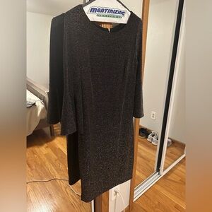 Calvin Klein Shimmering  Long Sleeve Dress